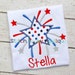 Patriotic Starburst 4th of July Machine Applique Design