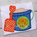 Monogram Circle Beach Sand Bucket Machine Applique Design