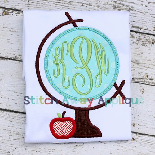Back to School Apple and Ruler Embroidery Design. Machine - Etsy