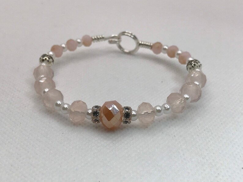 Blushing Bride wire bracelet