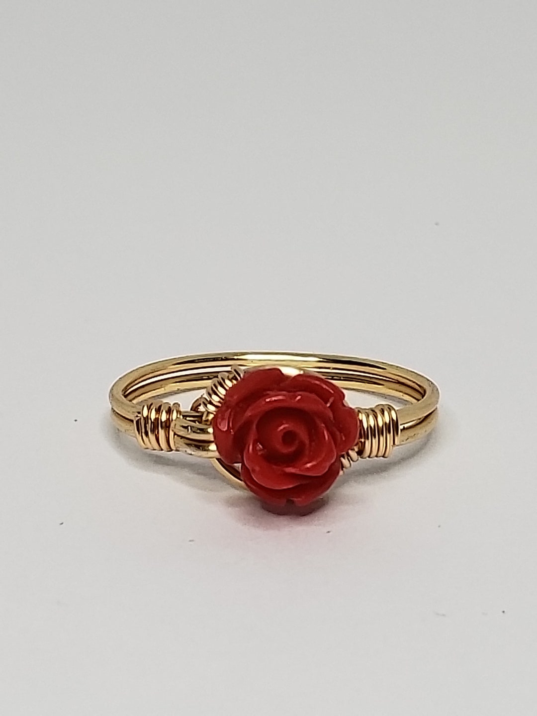 Red Rose Ring - Etsy