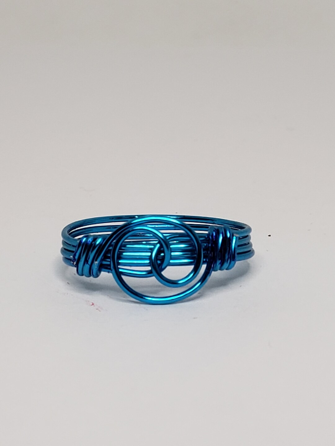 Electric Blue Open Art Deco Ring Etsy