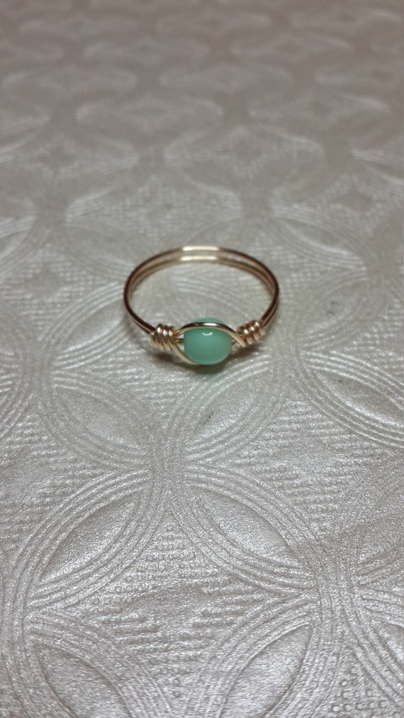 Mint Green Green Solitaire Ring | Etsy