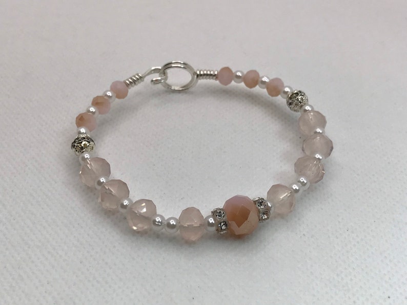 Blushing Bride wire bracelet