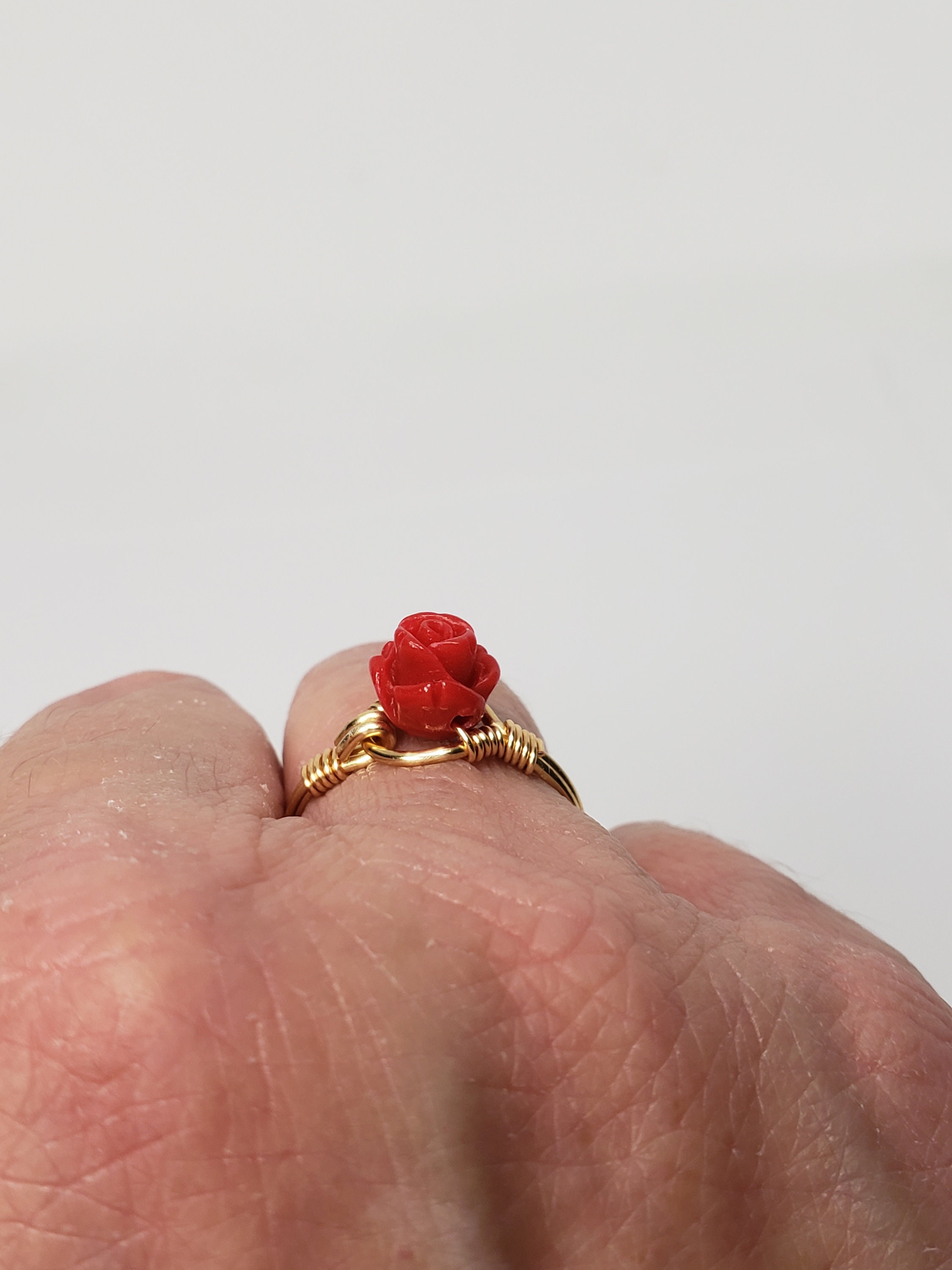 Red Rose Ring - Etsy
