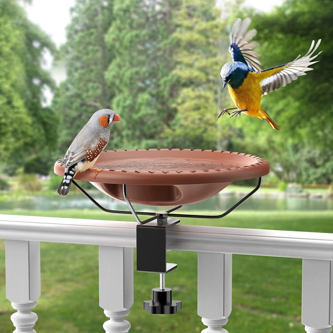 Deck Mounted Bird Bath Bowl Spa Clamp Bird Baths for Outdoors Etsy