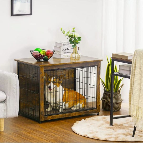 Wooden Dog Crate Etsy