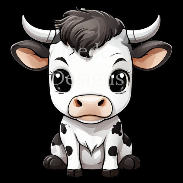 Chibi Cow Clip Art