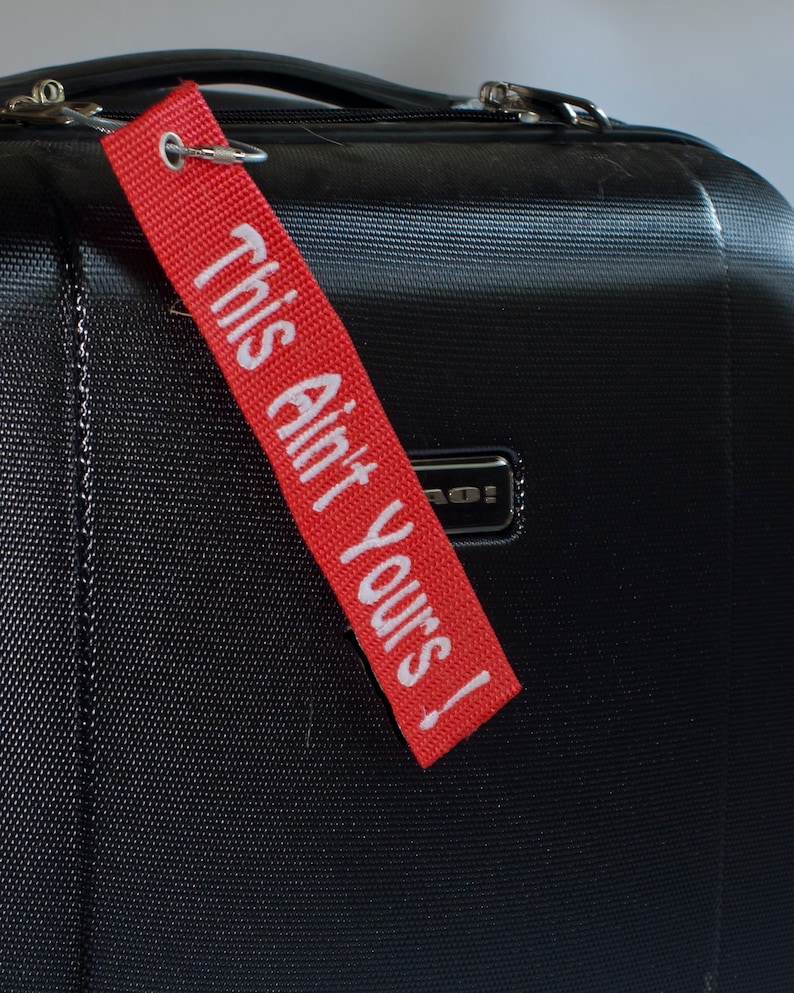 BUNDLE OF SIX Personalized Embroidered Luggage Tags / Bag Tags Etsy