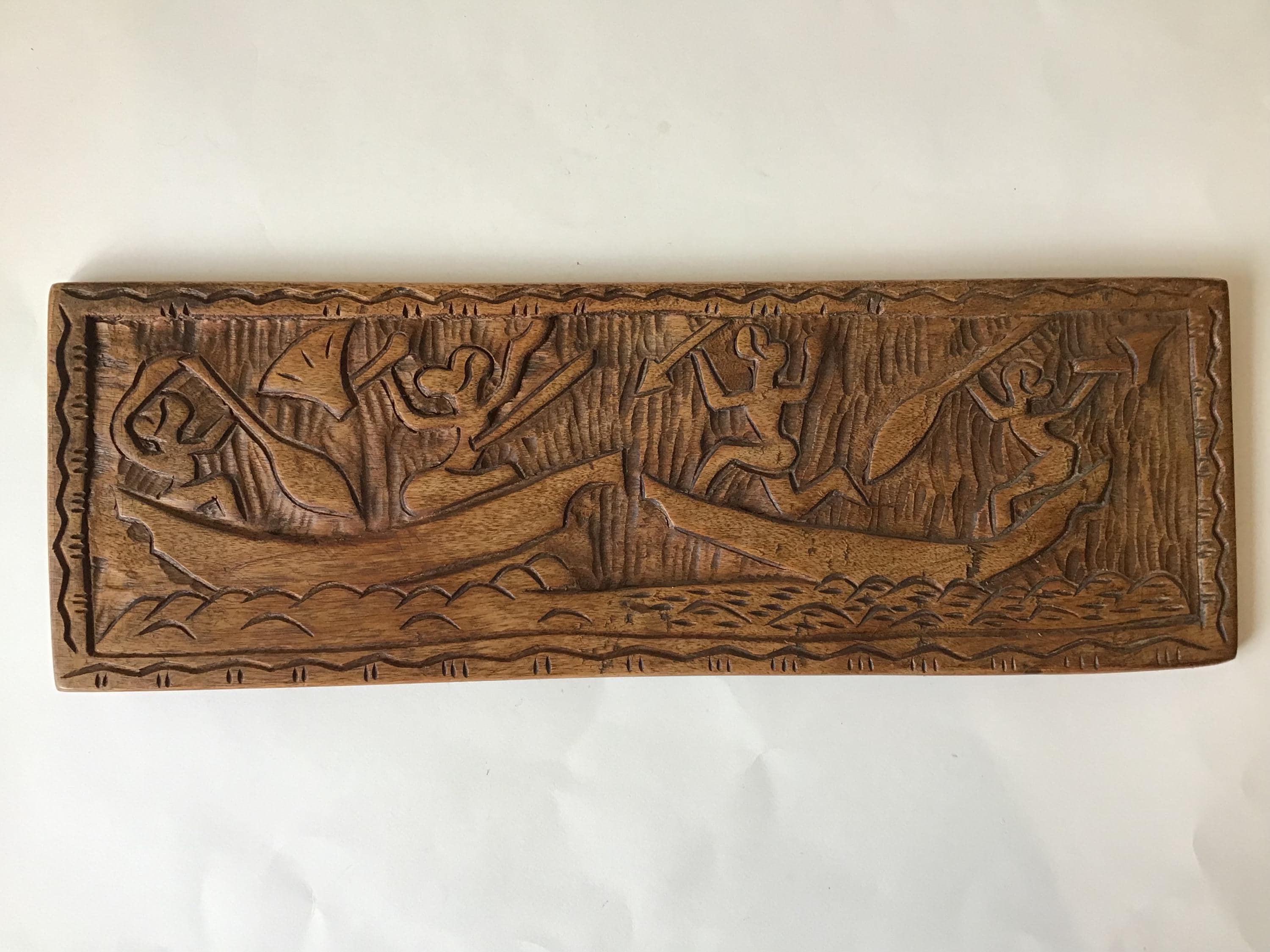 パラオ産 工芸品 ストーリーボード パラオ 木彫民芸品ストーリーボード