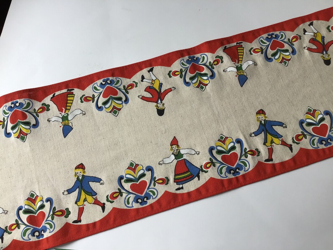 Vintage Scandinavian Swedish Table Runner by May Buhler Etsy