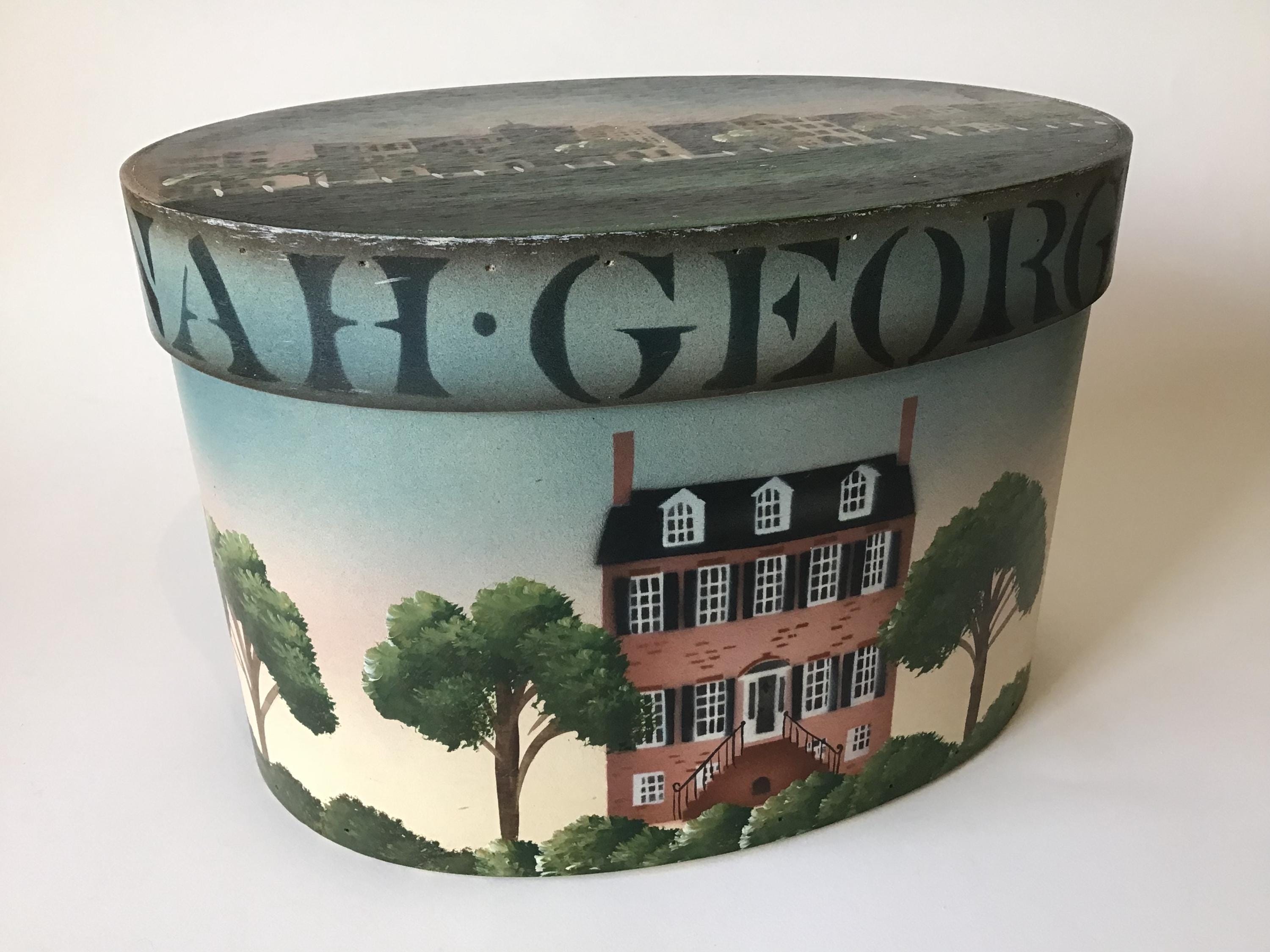 Vintage Bellamy Murphy Hand Painted Wooden Box Savannah Georgia 1733