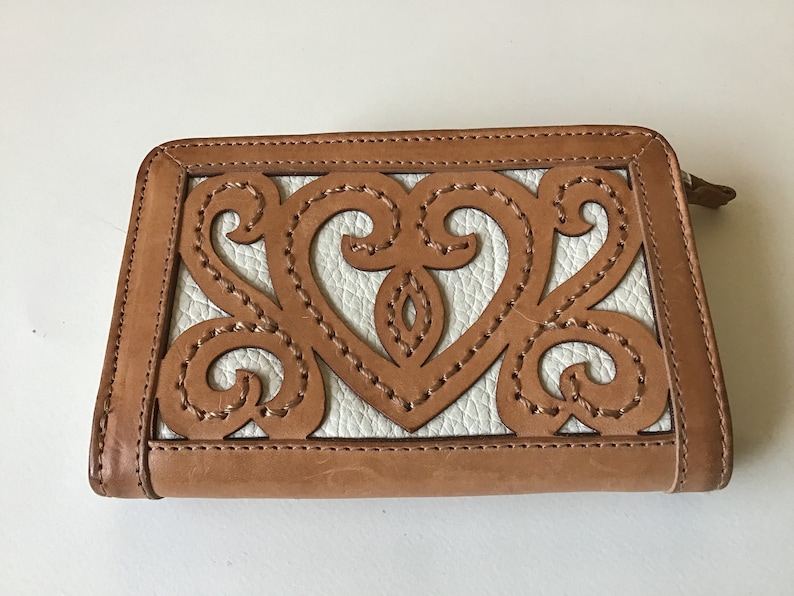 Brighton Bags Beautiful Leather Genoa White and Natural Wallet bild 5