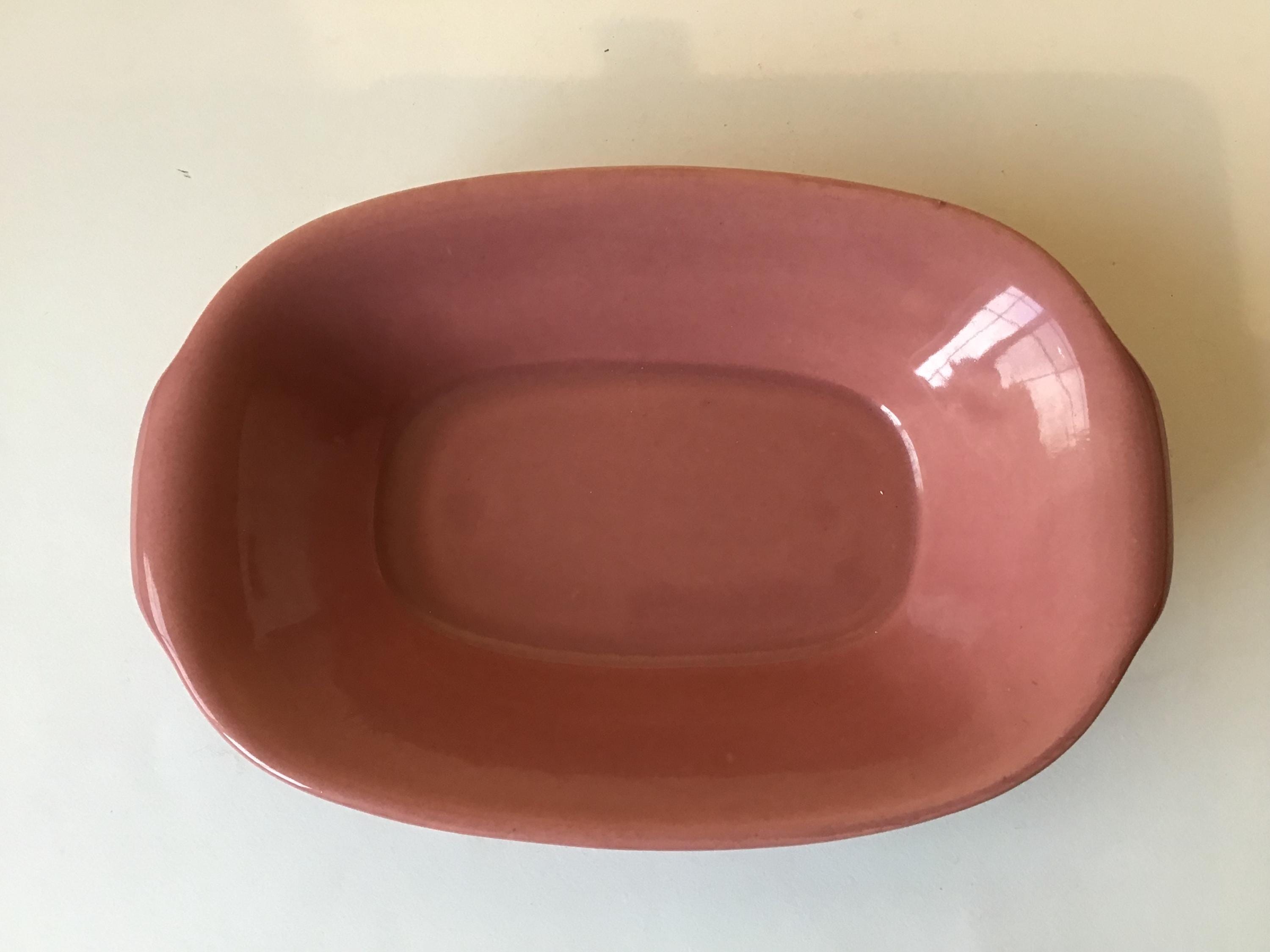Vintage Bauer Art Pottery Pink Serving Bowl - Etsy