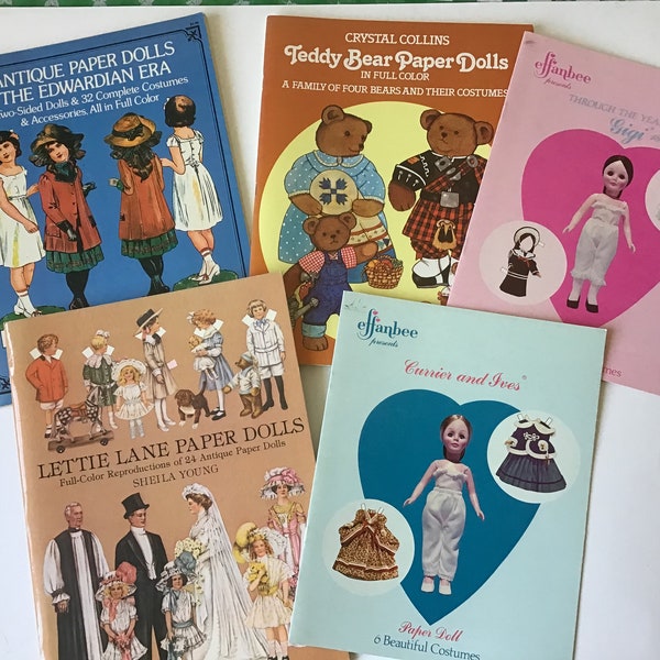 Vintage 1970-1980’s Paper Doll Dolls Book Lot Unused