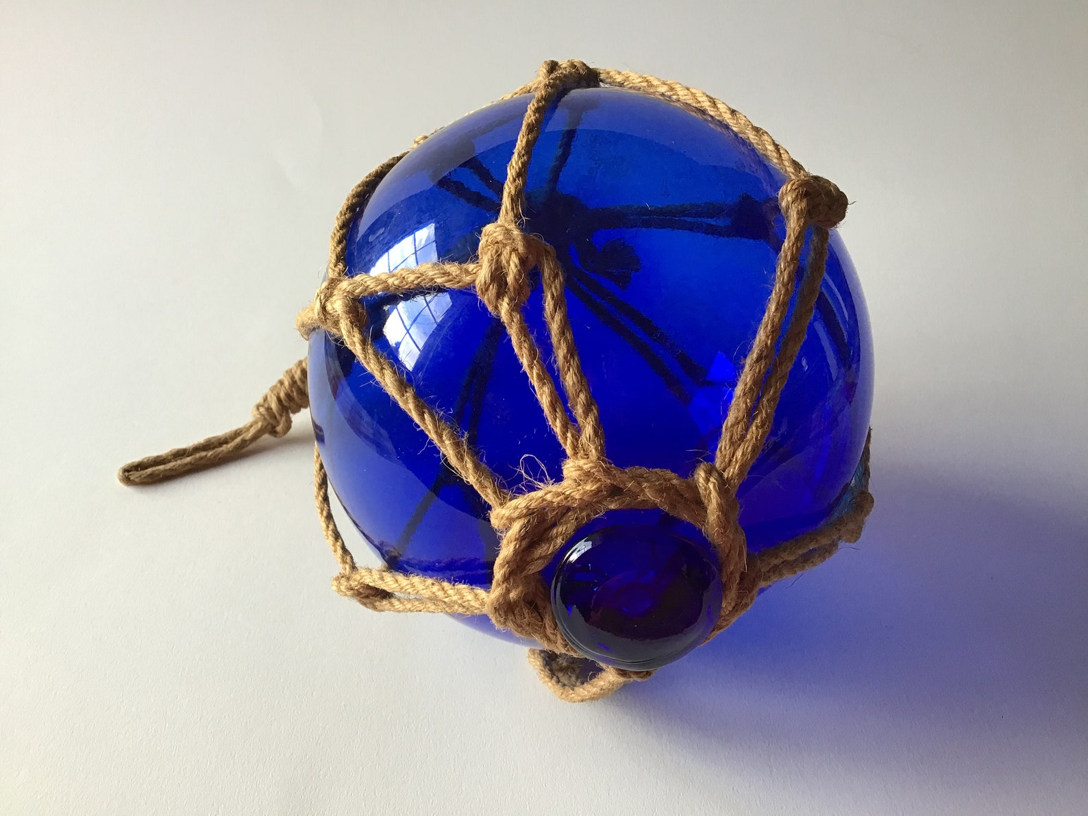 Vintage Cobalt Blue Glass Japanese Fishing net Float Buoy with Etsy