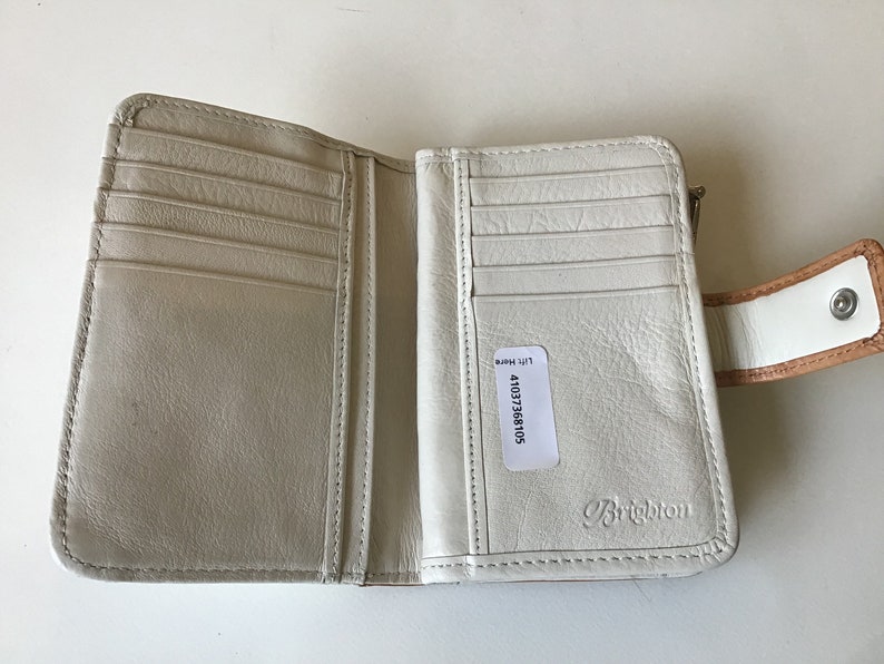 Brighton Bags Beautiful Leather Genoa White and Natural Wallet bild 3
