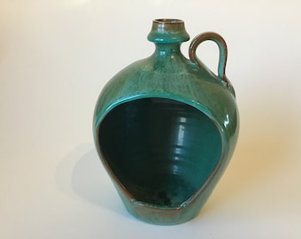Circa 1978 Listed California North Carolina Florida Potter Artist Paul Frehe Handled corked studio pottery pottery jug SIGNED 1948-