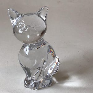 Daum Crystal Cat - Etsy