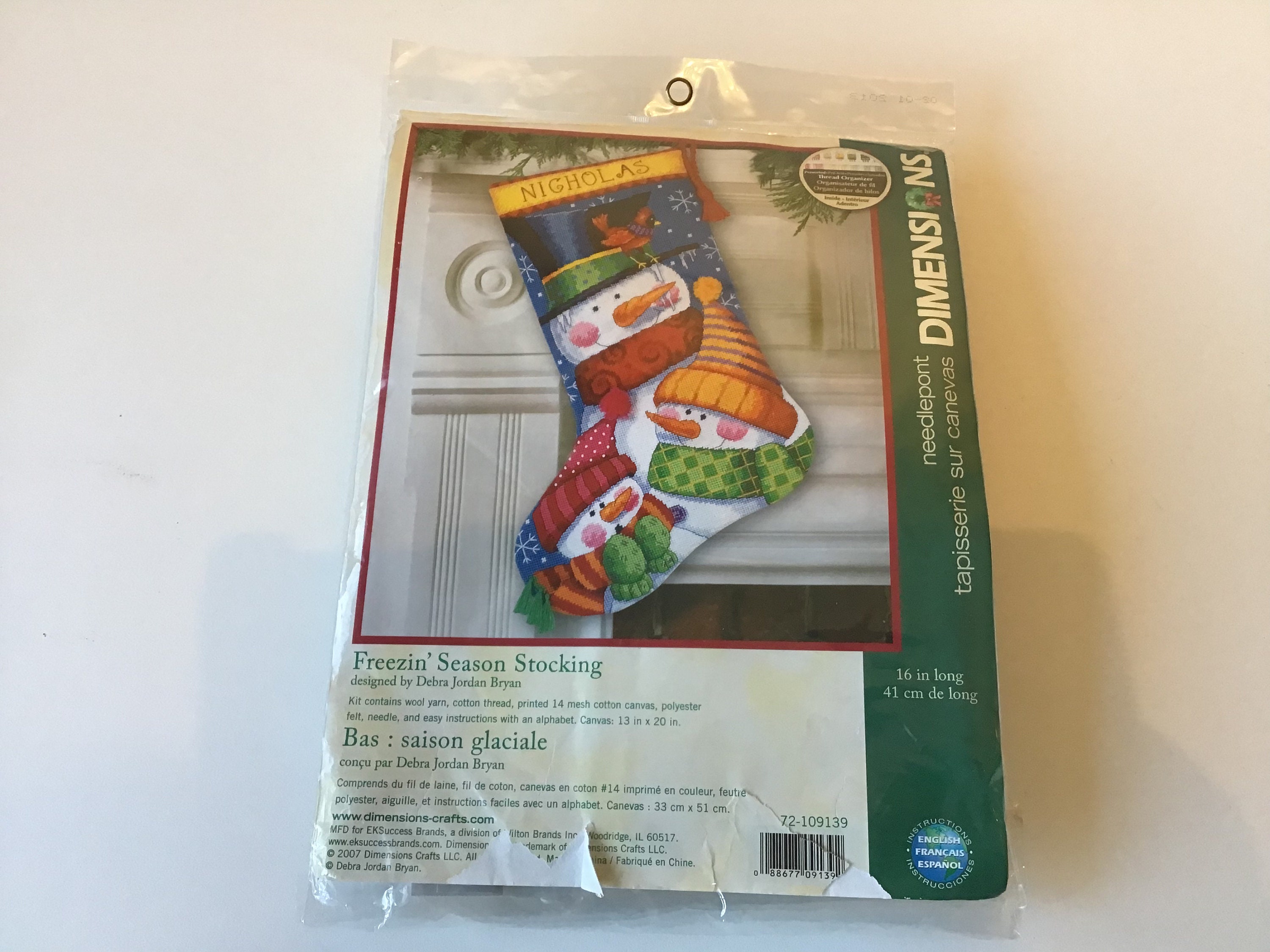 Dimensions Freezin' Season Christmas Needlepoint Stocking Kit