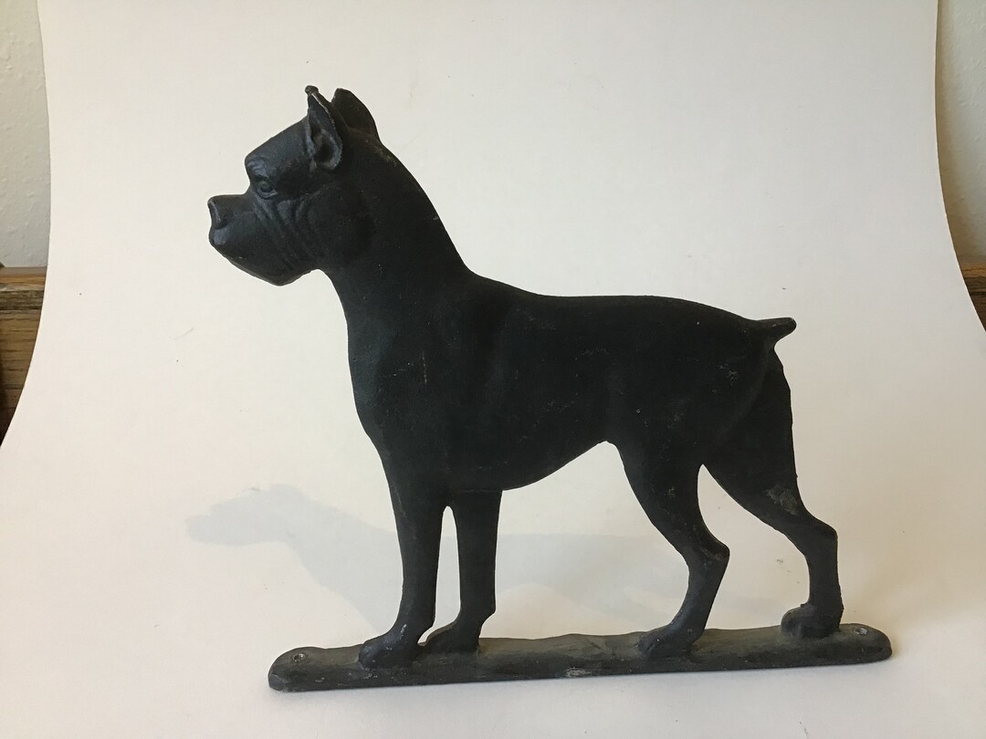Vintage Cast Iron Dog Boot Scraper Pitt Bull Boxer Dog Etsy