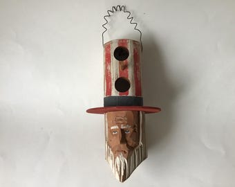Uncle Sam USA Wooden Birdhouse Bird House