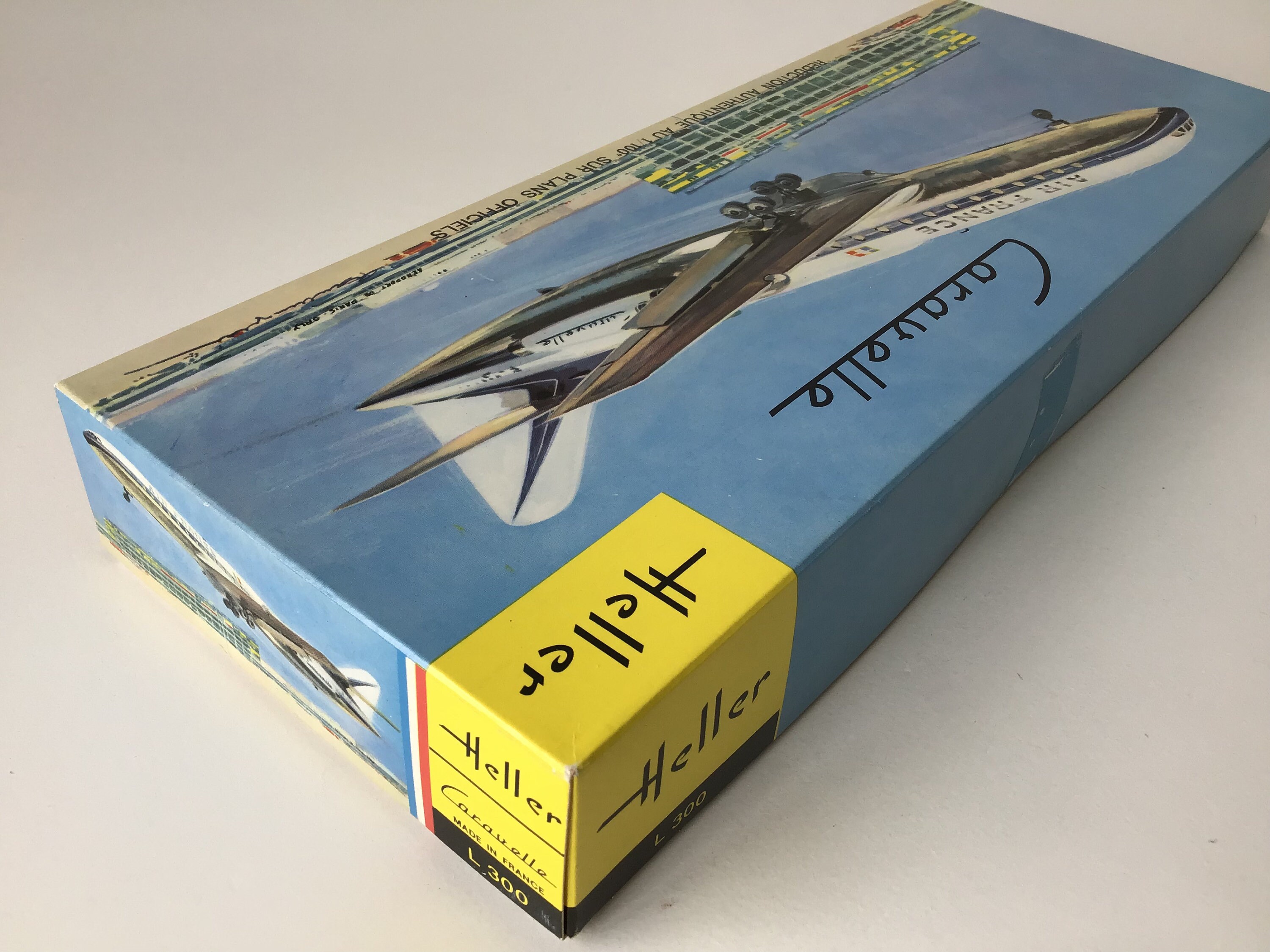 KIT HELLER 1/100è CARAVELLE RÉÉD. 90 DE LA BOITE DE 1957 TRÈS BON ÉTAT COMPLET