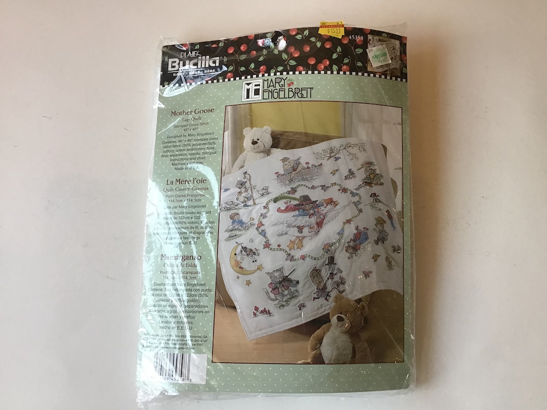 Bucilla Mary Engelbreit Mother Goose Lap Quilt Embroidery Kit Etsy