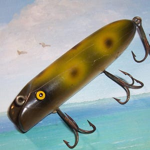 VINTAGE South Bend "Bass Oreno" Wooden Fishing LURE #3