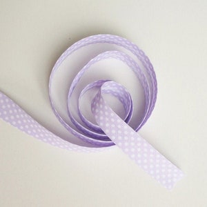 3 yards Bias Tape, Lilac Double Fold Bias Tape, Bias Binding Double Fold,Bias Binding, Polka Dot Bias Tape,Fabric Binding, Polka Dot Fabric