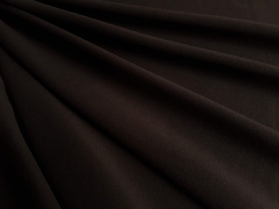 FabricLA Cotton Spandex Jersey Fabric 12 oz - Solid Colors (2 Yards, Black)