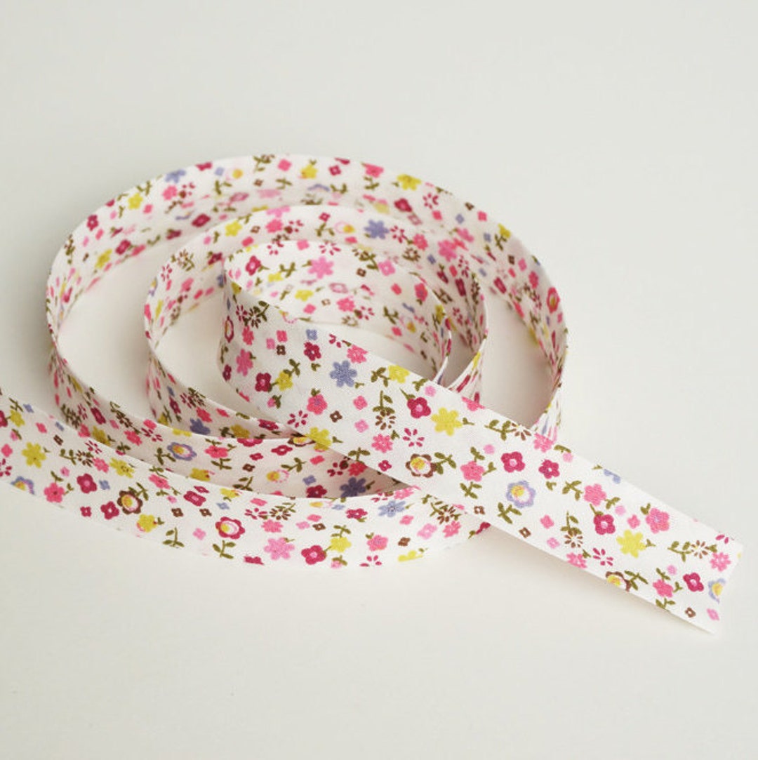 Floral Bias Tape 3 Yards Floral Bias Binding Double Fold Etsy