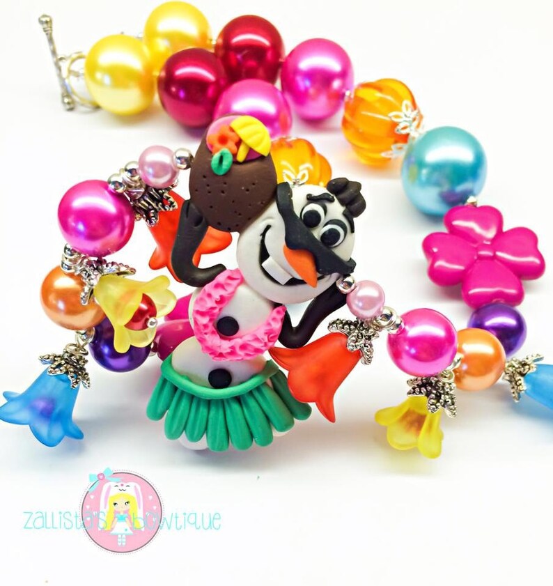 Olaf Necklace inspired Olaf in Summer Necklace Etsy