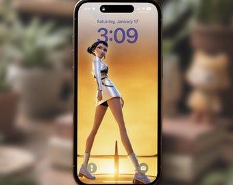 Kpop Huntrix Zoey Inspired iPhone Wallpaper Digital Download