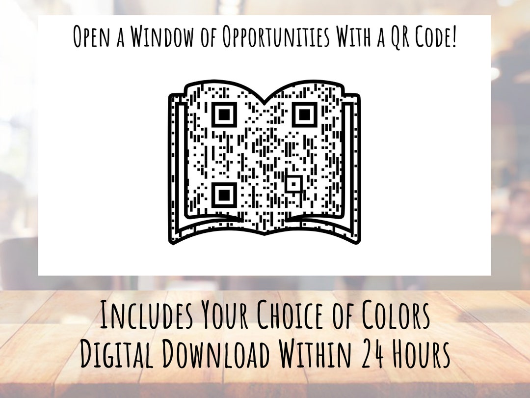 Book Shaped Custom QR Code Website, WIFI, Menu, Scan to Pay, Social ...