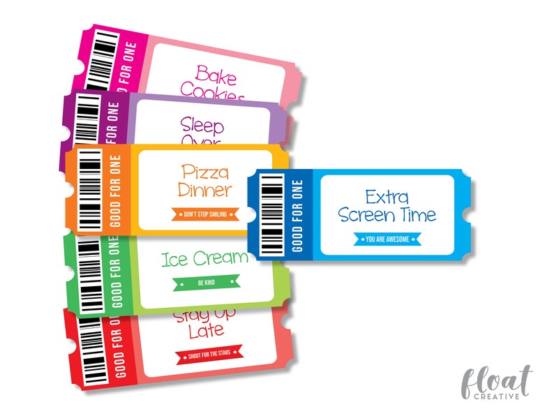 printable reward coupons for kids gift coupon for kids etsy