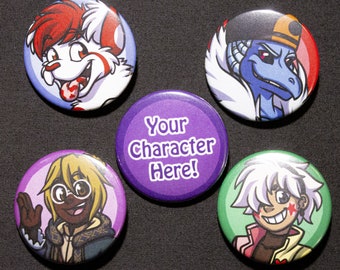 CUSTOM 1.5in Pinback Button/Magnet Commissions! [Please Read Description!]