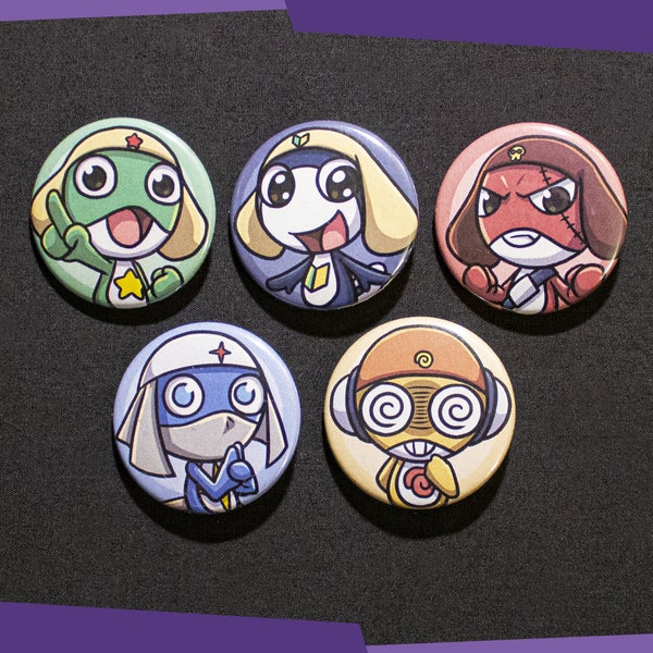 Sgt. Frog Anime 1.5 Pinback Button Set