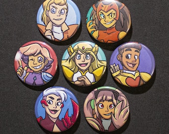 She-Ra Cartoon 1.5 Pinback Button Set