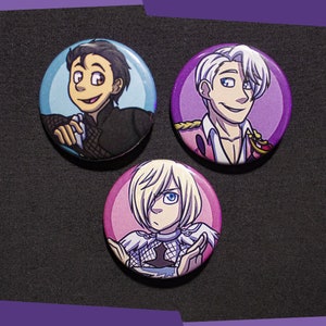 Yuri On Ice Anime 1.5 Pinback Button Set