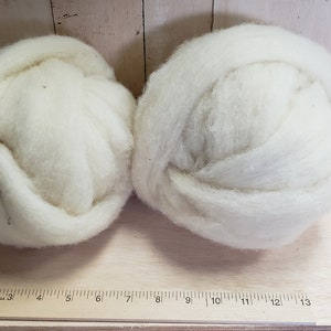 8 oz. Core wool for needle felting  Off white for needle felting