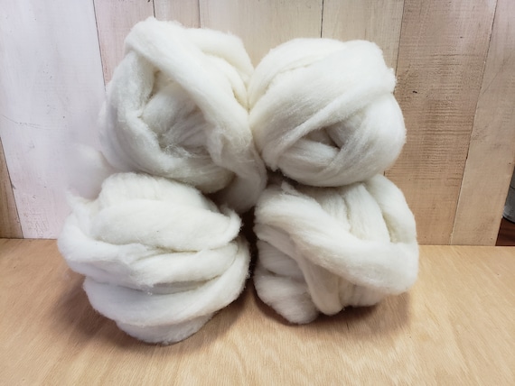 1 lb. Core wool for needle felting Off white for needle felting