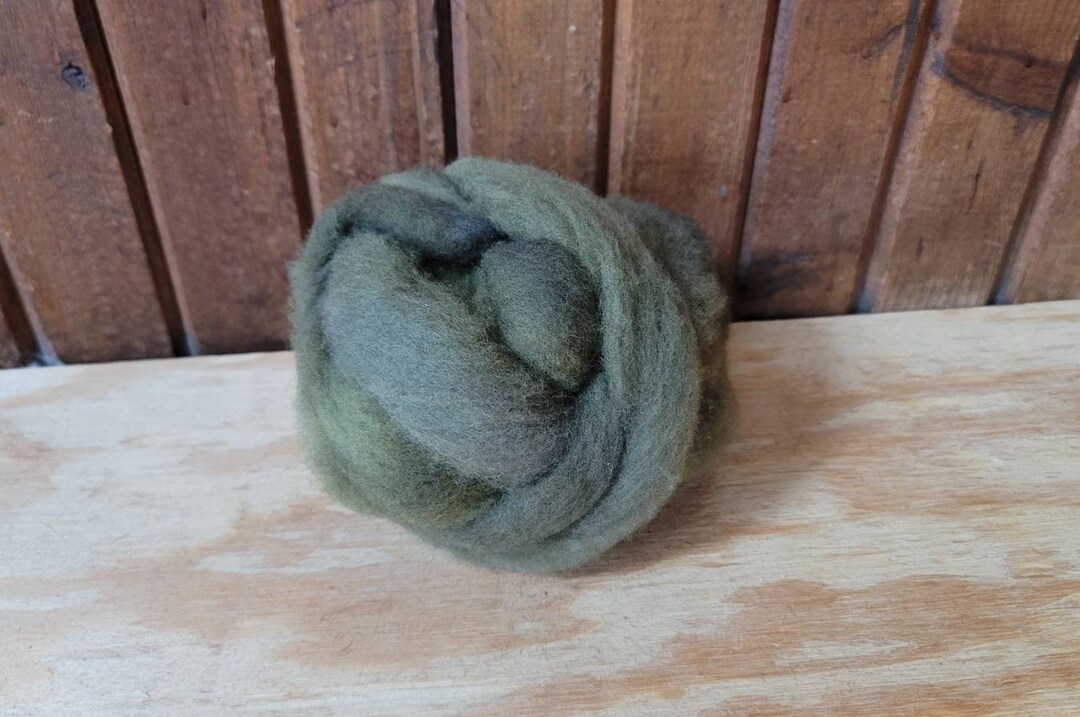 1 Oz. Core Wool Roving Olive Greens Needle Felt Wool Etsy