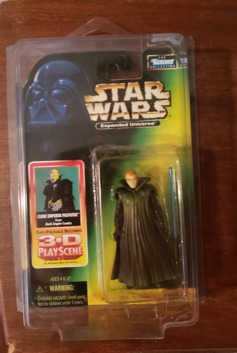 Star Wars Expanded Universe Clone Emperor Palpatine Star Wars Action Figure MOC With Star Case