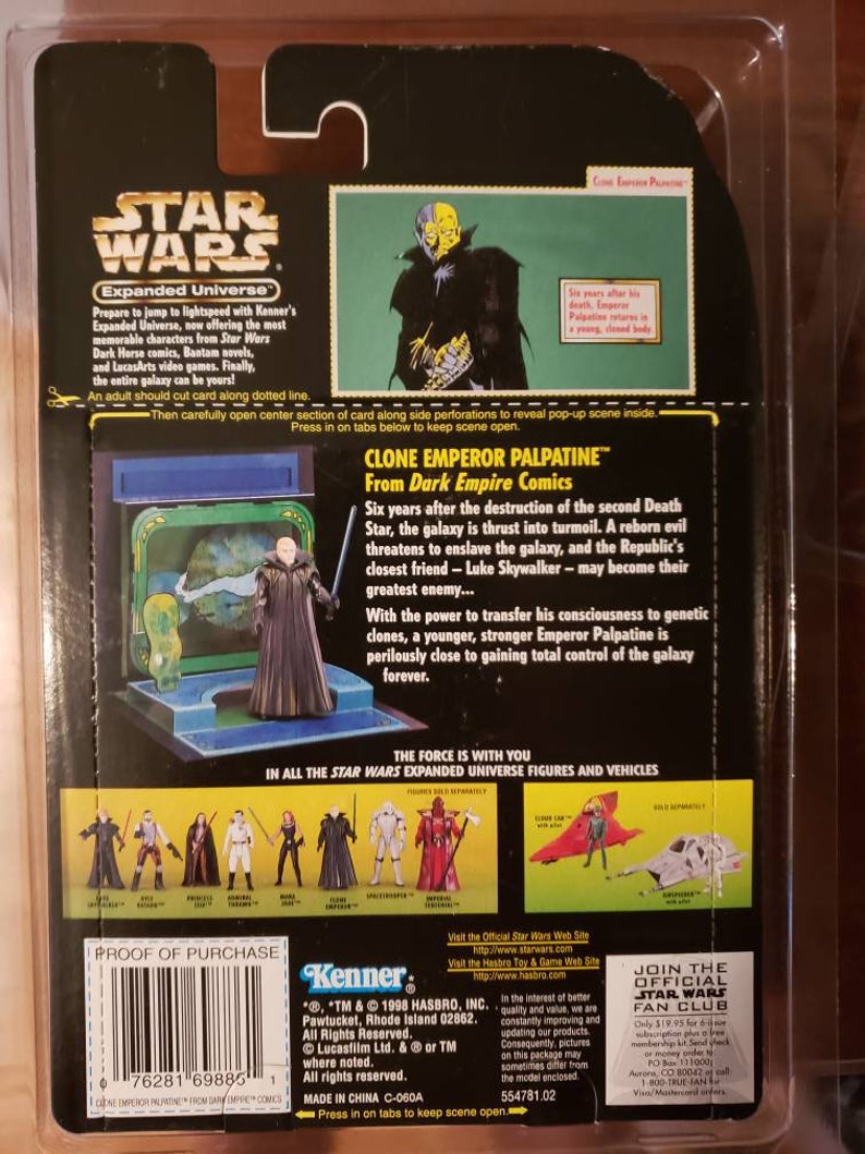 Star Wars Expanded Universe Clone Emperor Palpatine Star Wars Action Figure MOC With Star Case