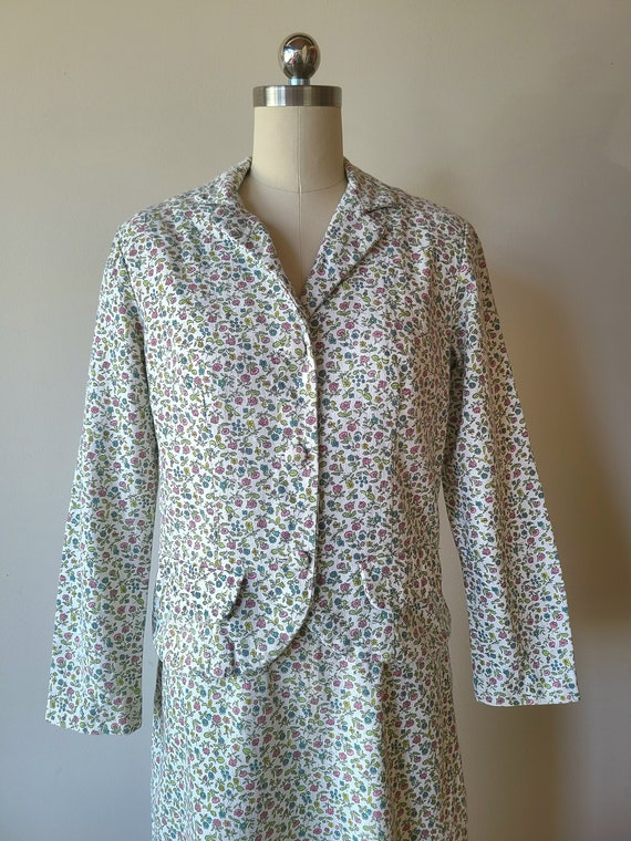 60's skirt suit / Cos Cob calico floral  preppy s… - image 3