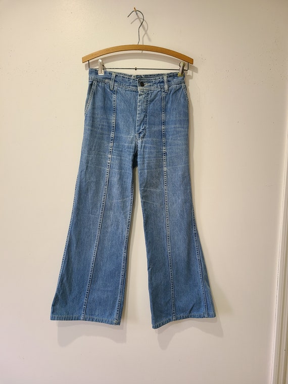 70s Faded Glory Jeans / light wash  bell bottom j… - image 2
