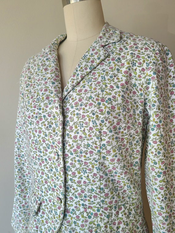 60's skirt suit / Cos Cob calico floral  preppy s… - image 4