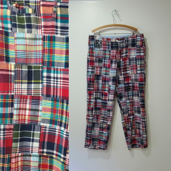 Vintage Rowing Blazer's brand patchwork madras pa… - image 1