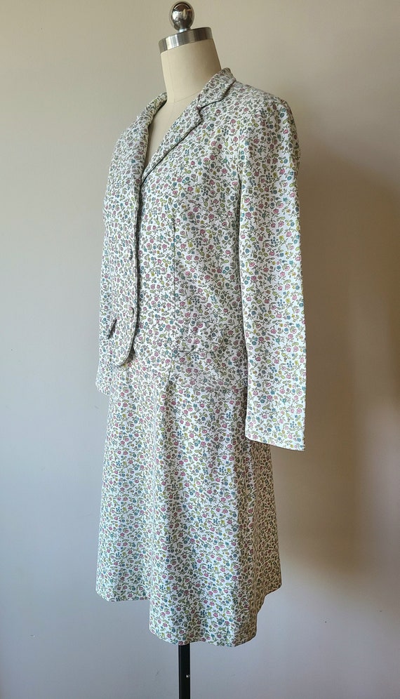 60's skirt suit / Cos Cob calico floral  preppy s… - image 5